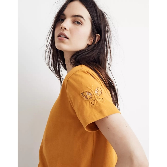 Madewell Butterfly Embroidered Boxy Tee - Picture 3 of 8